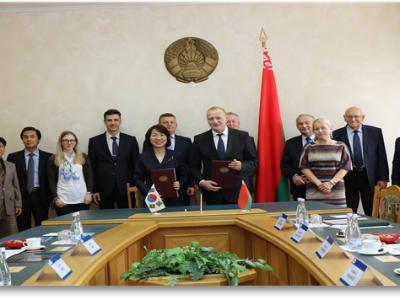 KISTI and NAS of Belarus have agreed to work together for building national R&D information managment system image